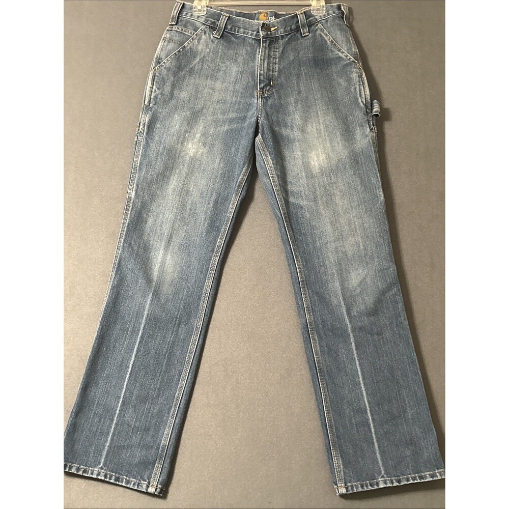 CARHARTT Carpenter Jeans Mens Blue RELAXED FIT Utility Sz 32 X 32